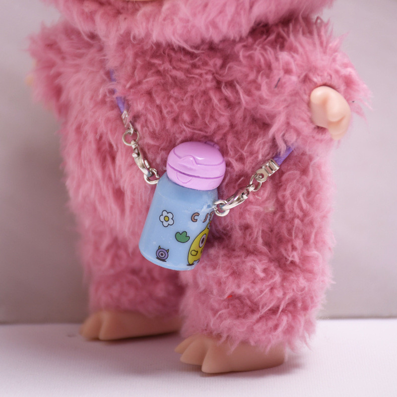 Labubu Mini Water Cup Dollhouse Miniature Water Bottle Camera OB11 Doll