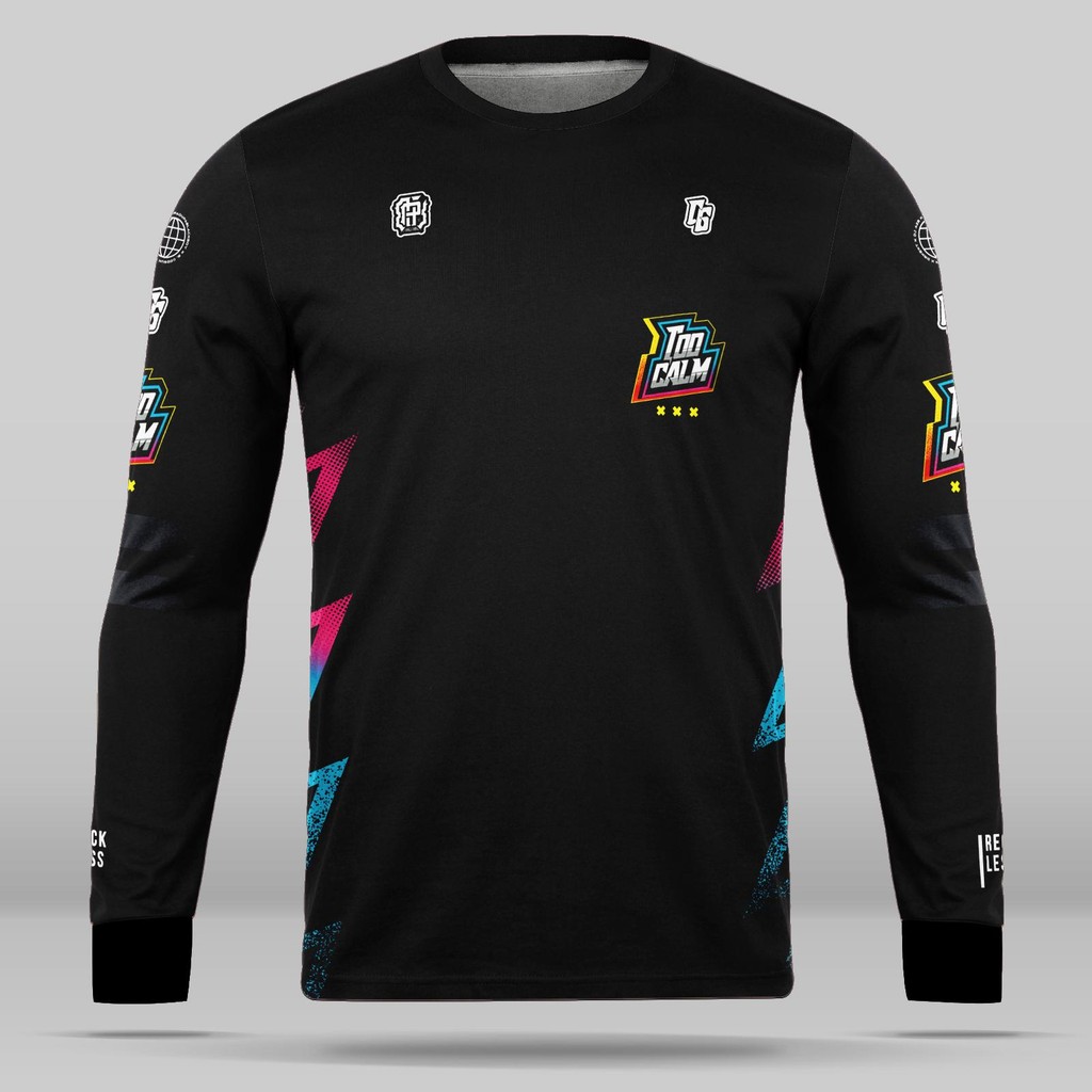 Men's Long Sleeve Motocross Riding Jersey in Full Printed Design ...