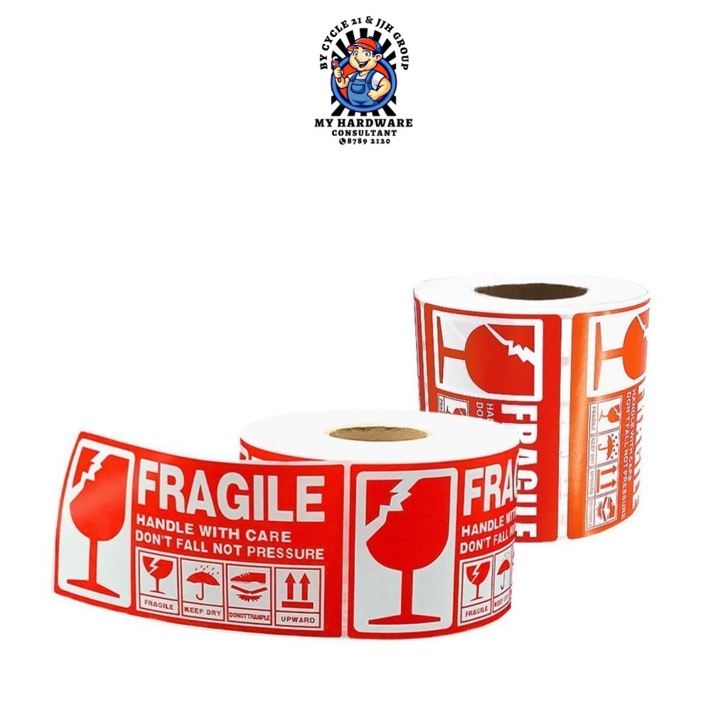 SG Fragile Label Sticker Handle With Care Shipping Label Sticker Carton ...