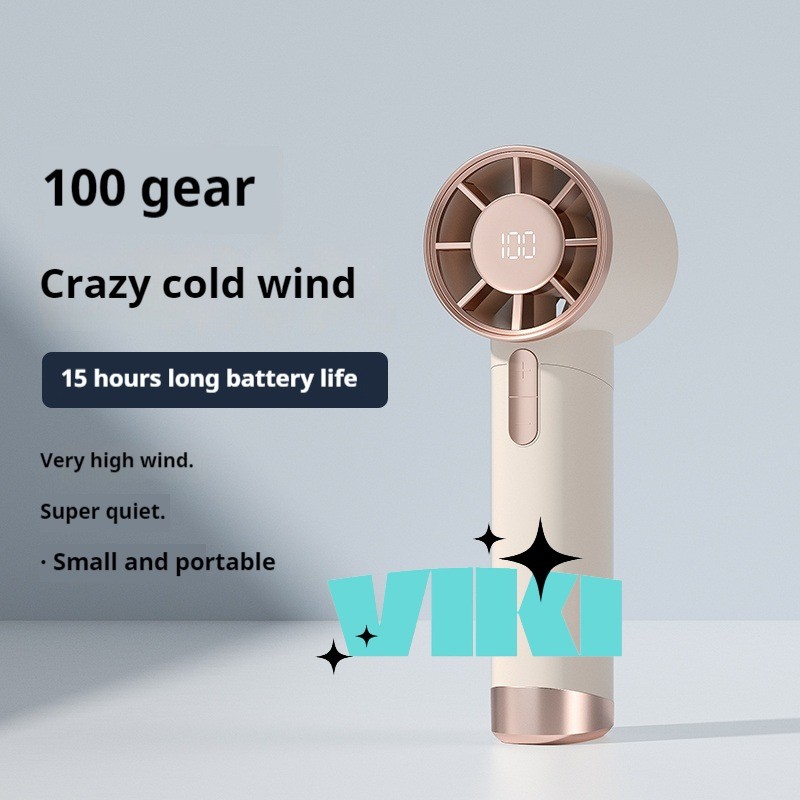 New Handheld Mini Fan High Speed Turbine Fan With 100 Gear Super Quiet ...