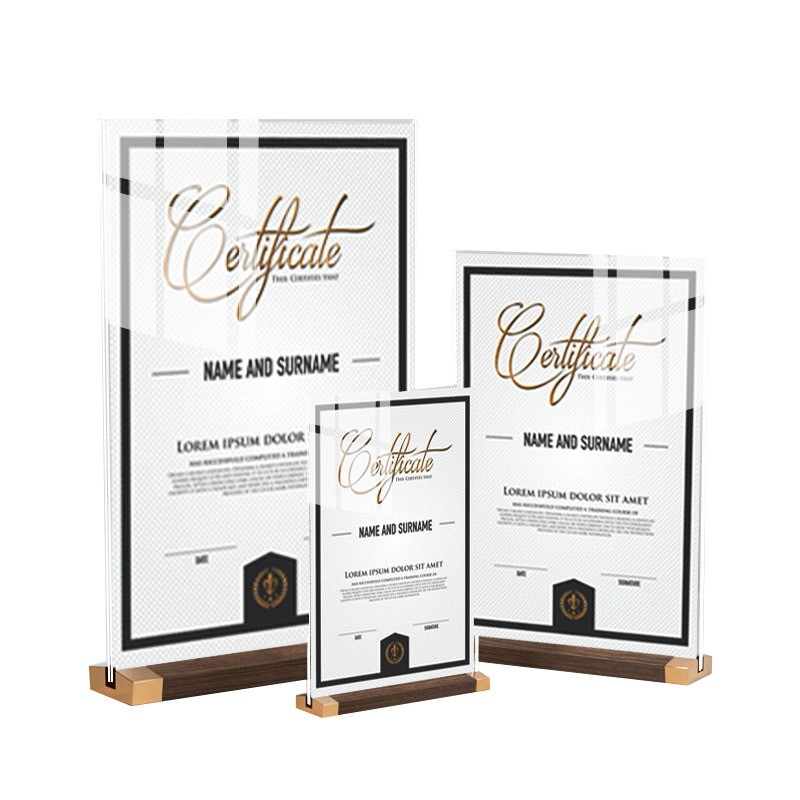 Acrylic T Shaped Menu Paper Display Stand Picture Frame A6 A5 A4 ...
