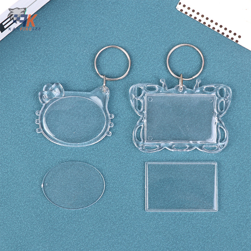 (KFL) 5pcs Blank Photo Frame Keychain Clear Acrylic Keyring Insert ...