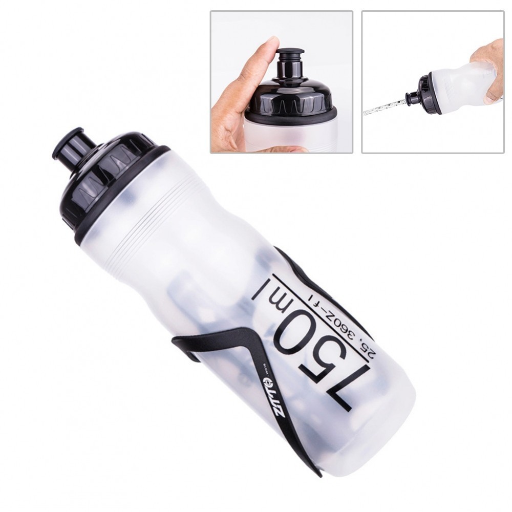 Water Bottle 240*74*74mm Food Grade Mountain 750ml Food Grade Silicone