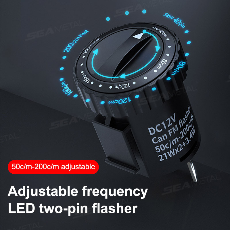 SEAMETAL12V Adjustable Flasher Adjustable Speed Frequency Turn Signal ...