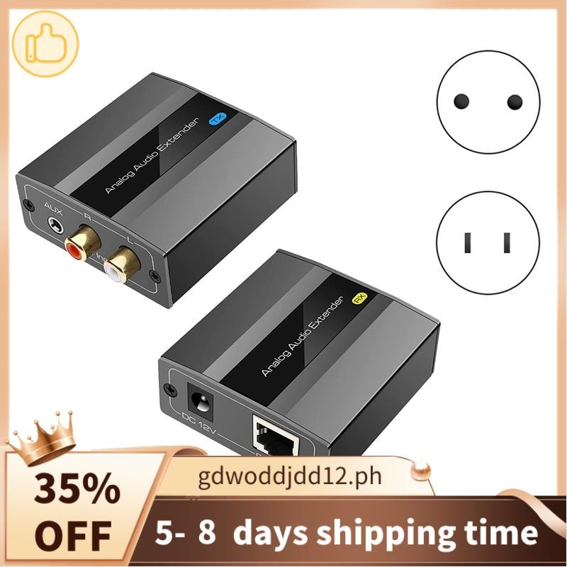 Analog Audio Extender RCA 3.5mm Stereo over Single Cat5E/6/7