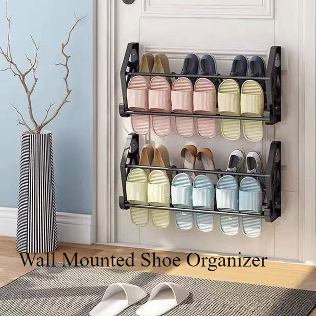 63cm Wall Hanging Shoe Rack Perforation-free Simple Shoe Rack Wall ...