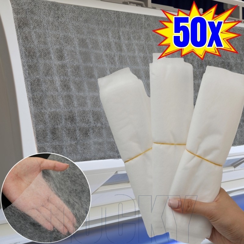 50Pcs Air Conditioner Filter Paper - Cuttable Filter Net Paper - Air ...