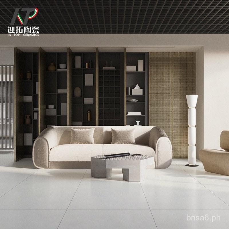 High-end Plain Texture Brick Micro-cement Tile900x1800Luxury Large Tile ...