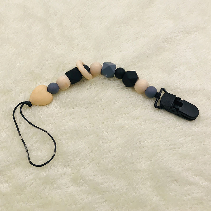 Pacifier Anti-drop Chain Silicone Bead Pacifier Clip Pacifier Chain ...