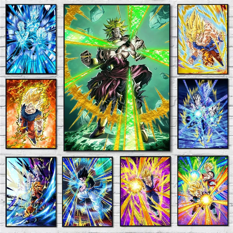 Dragon Ball Anime Broli Saiyan Son Goku HD Picture Poster Decorative ...