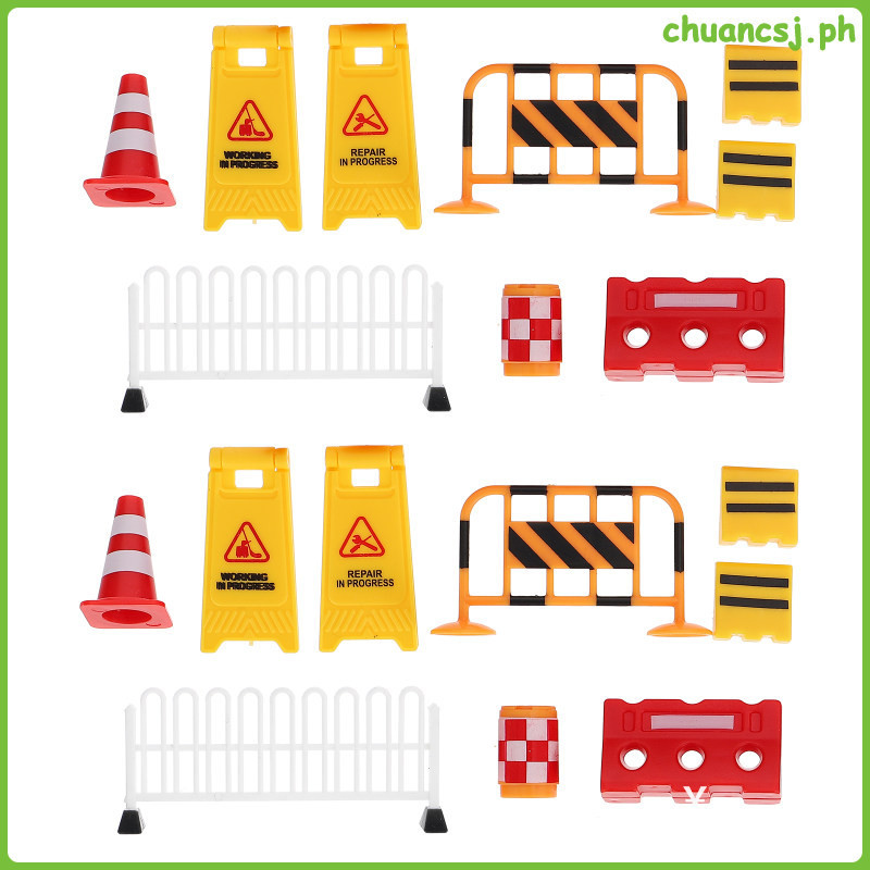 Road Sign Barricade Toy Toys Street Signs Playset Traffic Model Scene ...