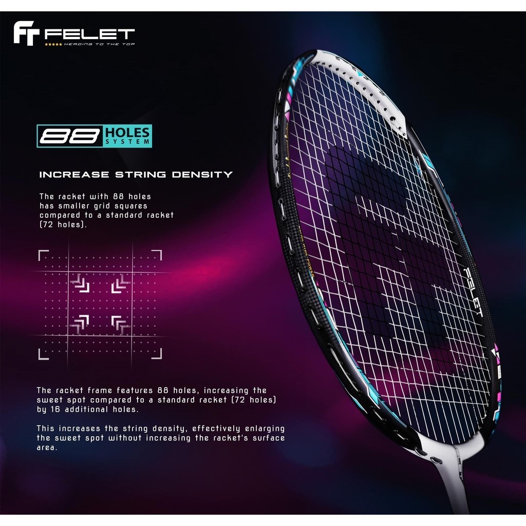 FELET WOVEN EIGHTY8 Badminton Racket by FLEET Badminton Racket Original ...