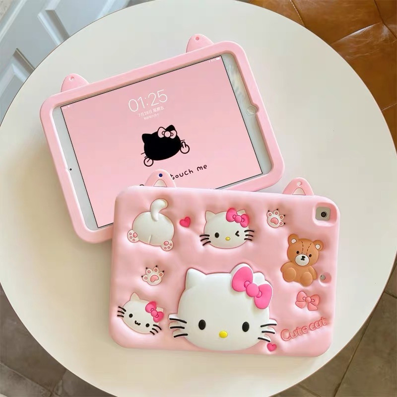 Hello Kitty Pink Tablet Case Cute Aesthetic Soft Cover For Ipad 10.2 ...