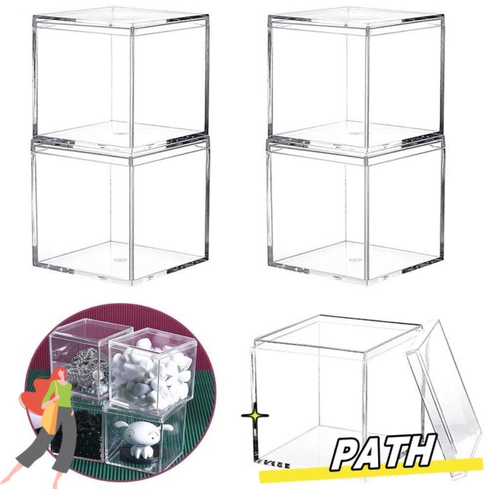 PATH Square Packing Box, with Cover Dustproof Acrylic Boxes, Gift