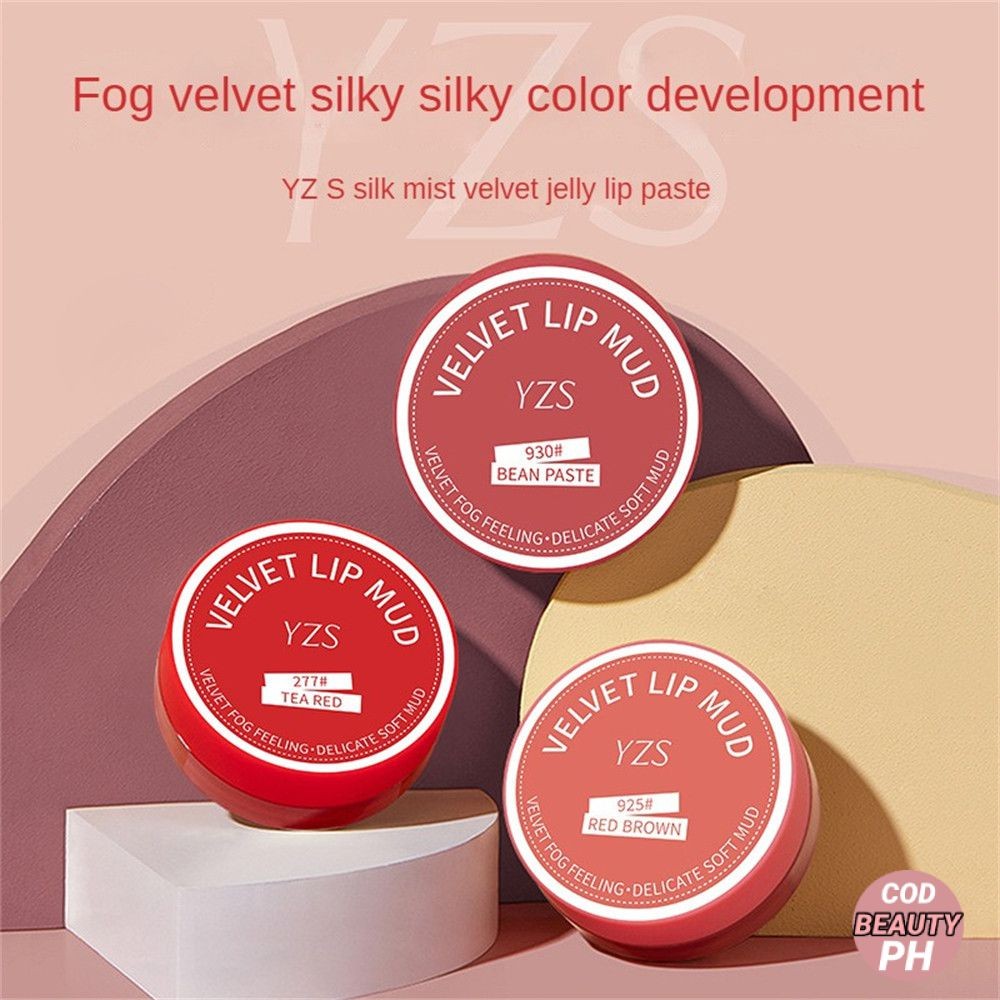 Ready Stock Yzs Velvet Lip Mud Non Stick Cup Matte Lipstick Whitening Silky Fog Velvet Jelly 