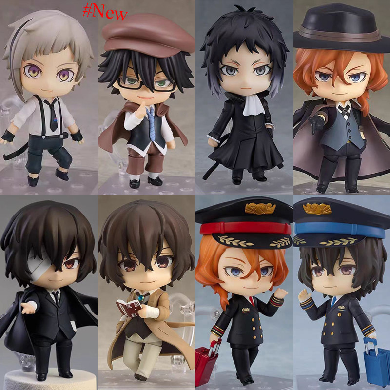 Zhongkaihua Bungo zwerfhonden figuur Dazai Osamu figuur Nakahara Chuuya figuur actie beeldje 2 stuks anime pvc standbeeld bureau ornament decoratie cadeau 10 cm