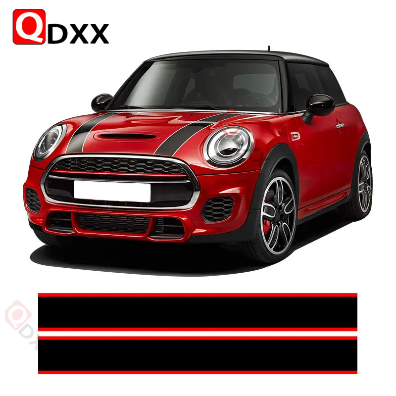 Car Hood Decal Engine Cover Rally Line Bonnet Stripe Sticker For MINI ...