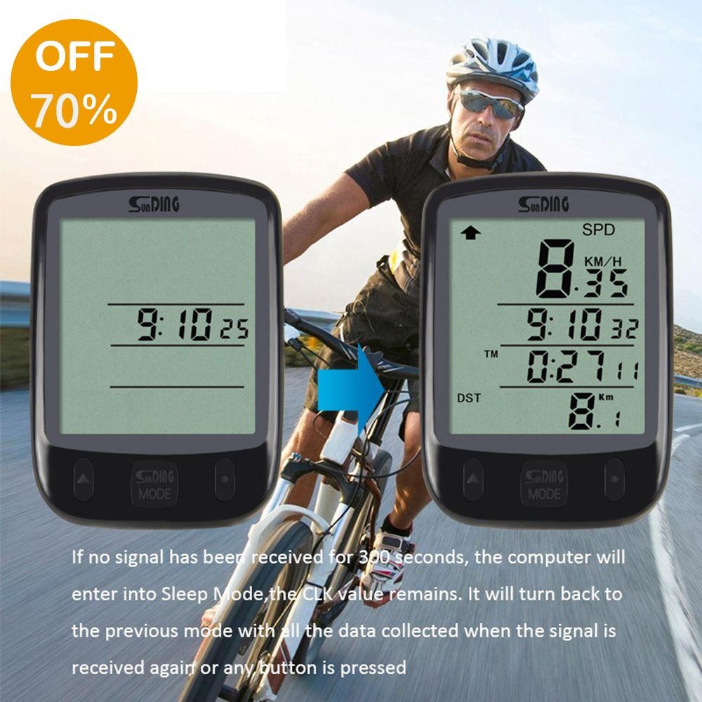 ATHALF Bicycle Speedometer Digital Computer LCD Display Waterproof Bike ...