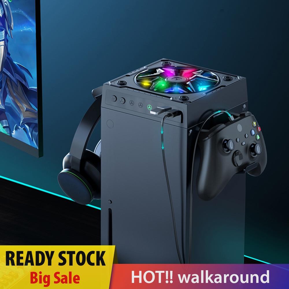 For Xbox Series X Console Auto Cooling Fan with RGB Light Game ...
