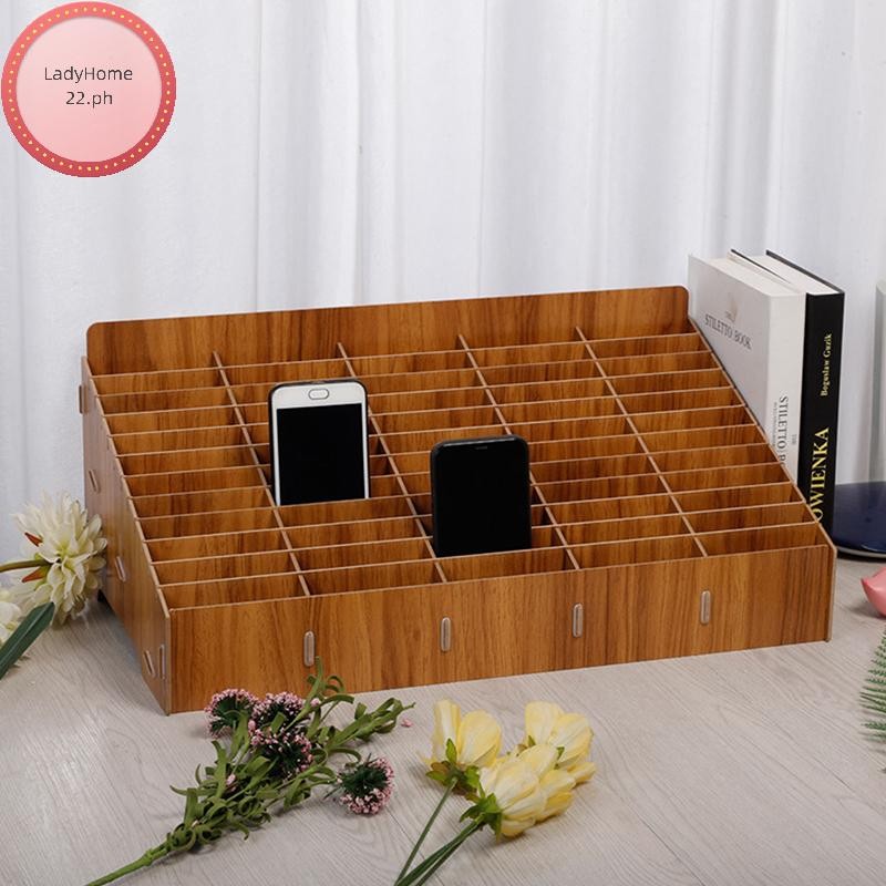 LadyHome22 Wooden Mobile Phone Storage Basket Desktop Storage Sorting ...