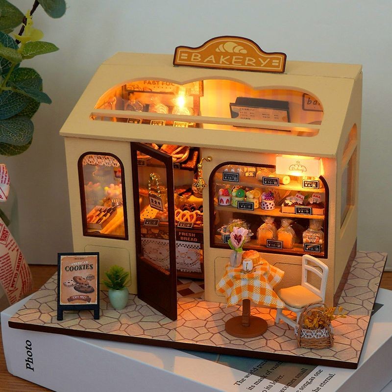 Diy Handmade House Antique Building Mini House Assembly Model ...