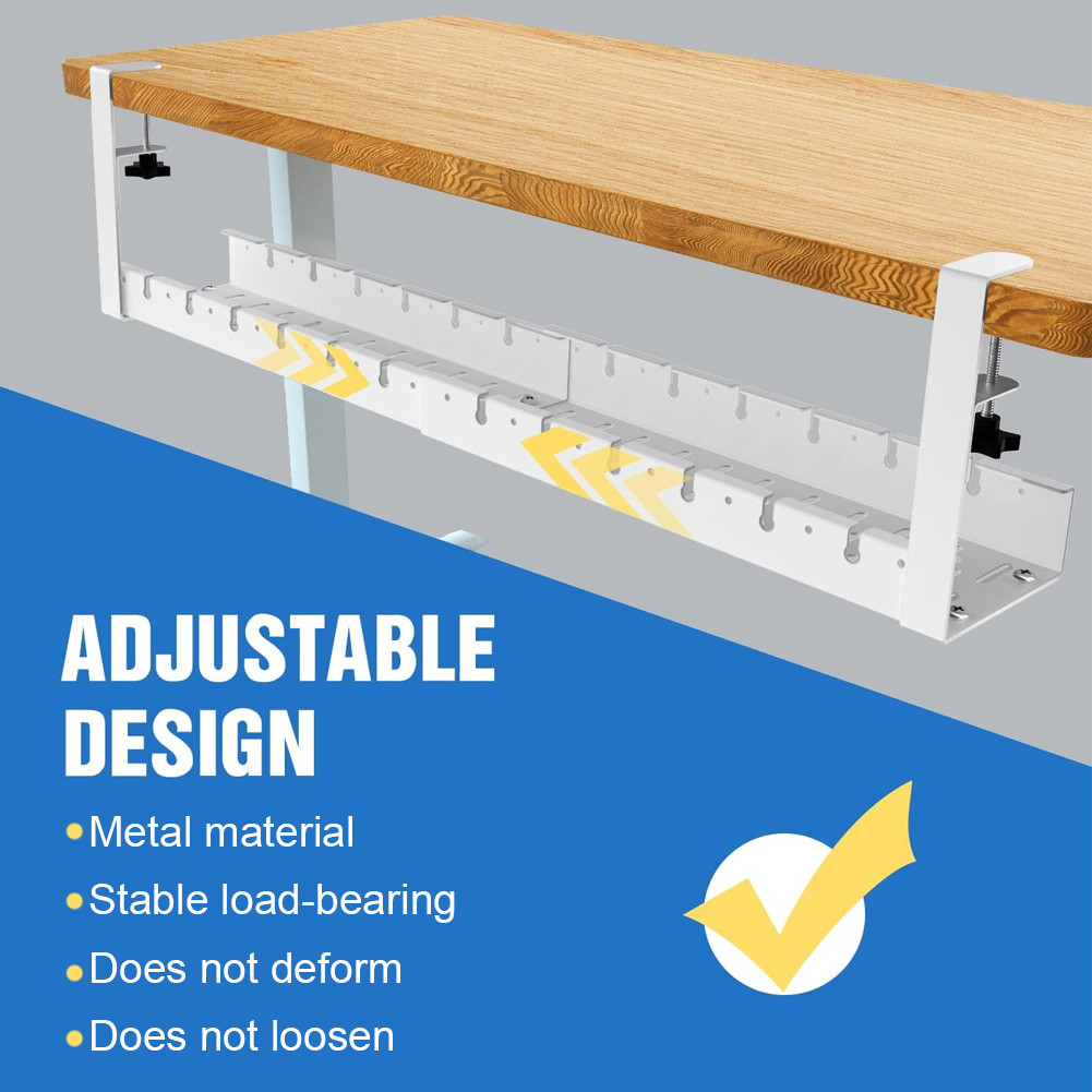 ☀DM Expandable Under Desk Cable Management Tray Heavy Duty Under Desk ...