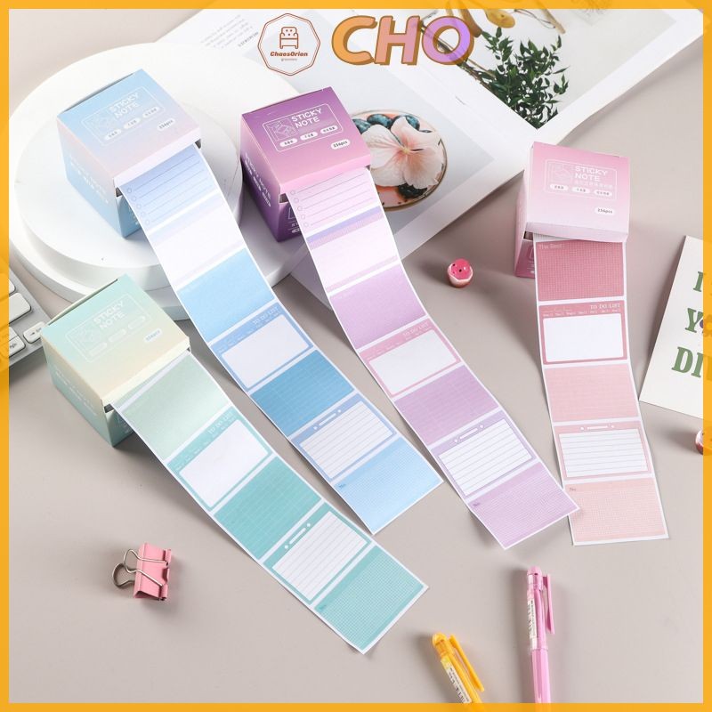 CHO⭐Gradient Pull-out Sticky Notes Colorful Sticky Notes Self-adhesive ...