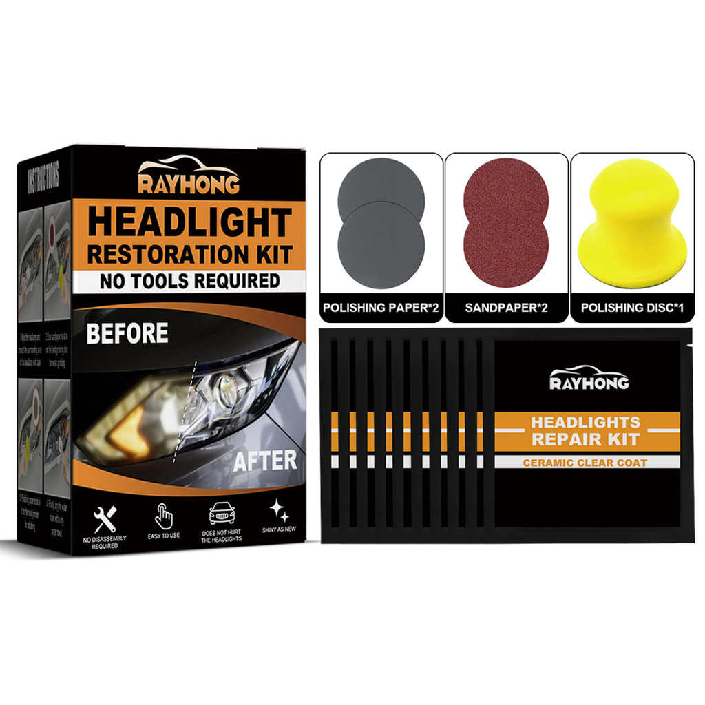 Ceramic headlight repair kit, headlight yellowing repair kit, car