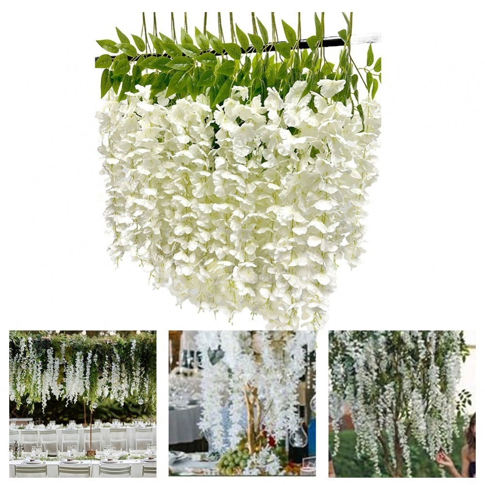 Beautiful Artificial Hanging Flowers Create a Charming Atmosphere at