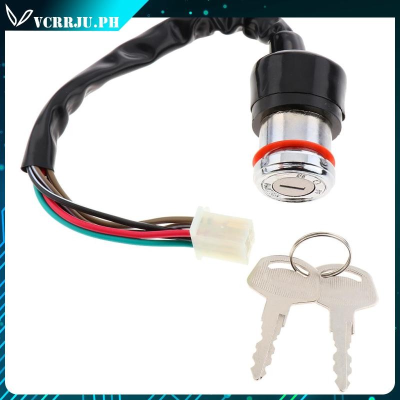 [vcrrju] Motorcycle Lock Ignition Switch with Keys 6-wire On/Off for ...