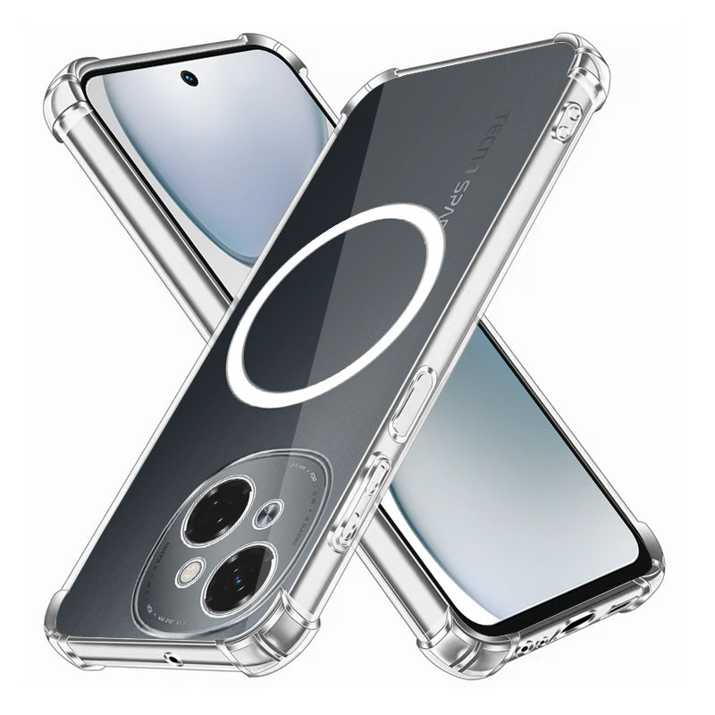 For Tecno Spark Go 1 Case With Wireless Charging Ring Sticker