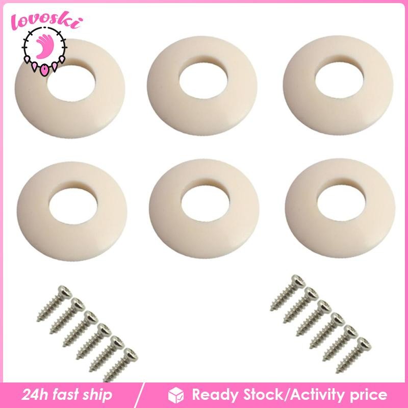 [Lovoski] Set of 6 Guitar Tuner Washers for Semiclosed Tuning Keys