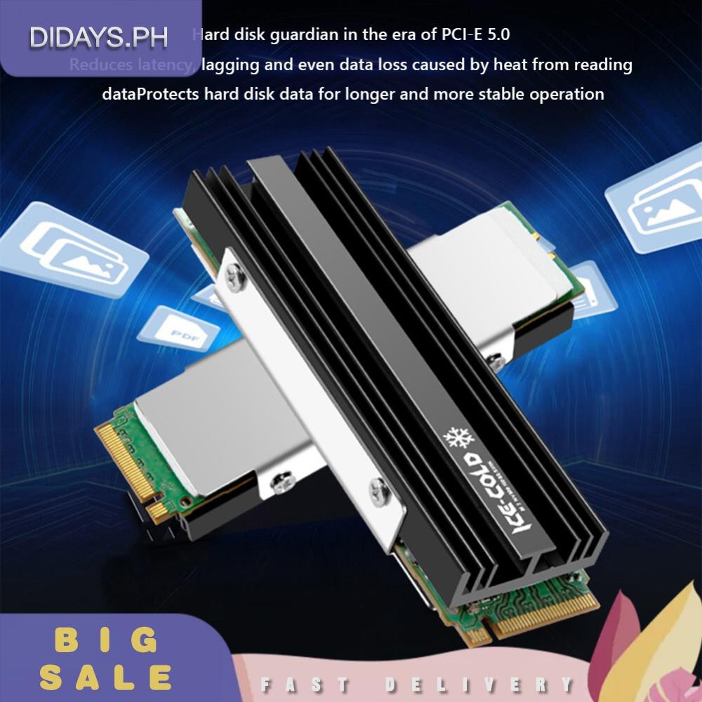 [Didays.ph] M.2 NGFF NVME 2280 SSD Heatsink with Silicone Thermal Pad