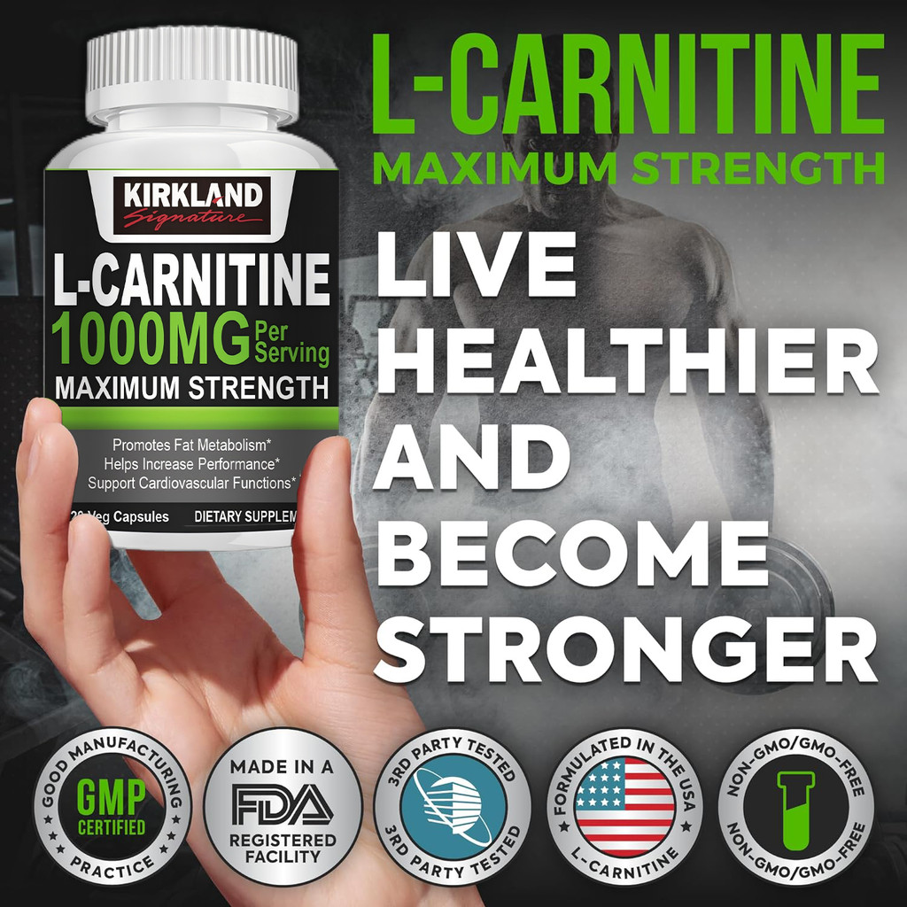 l carnitine kirkland KIRKLAND L-Carnitine 1000mg Capsule Burn Fat Fully Antioxidant &  Cardiovascular Health