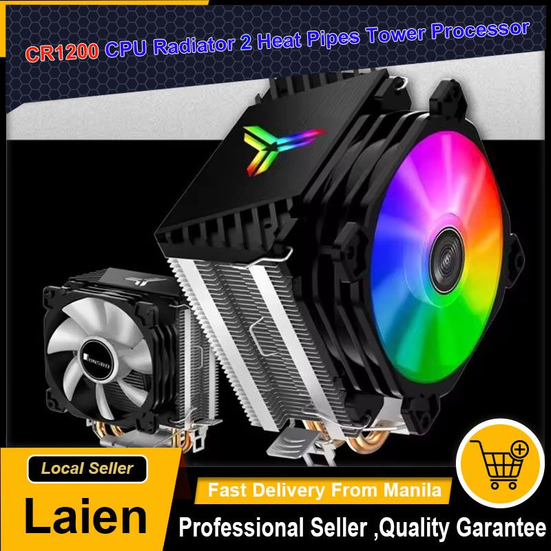 CR1200 CPU Radiator Cooler 2 Heat Pipes Tower Processor CPU Cooling Fan ...