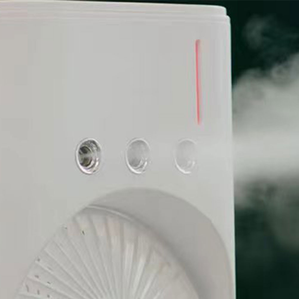 Double Head Rechargeable Water Spray Fan Desk Air Cooler Night Light 3
