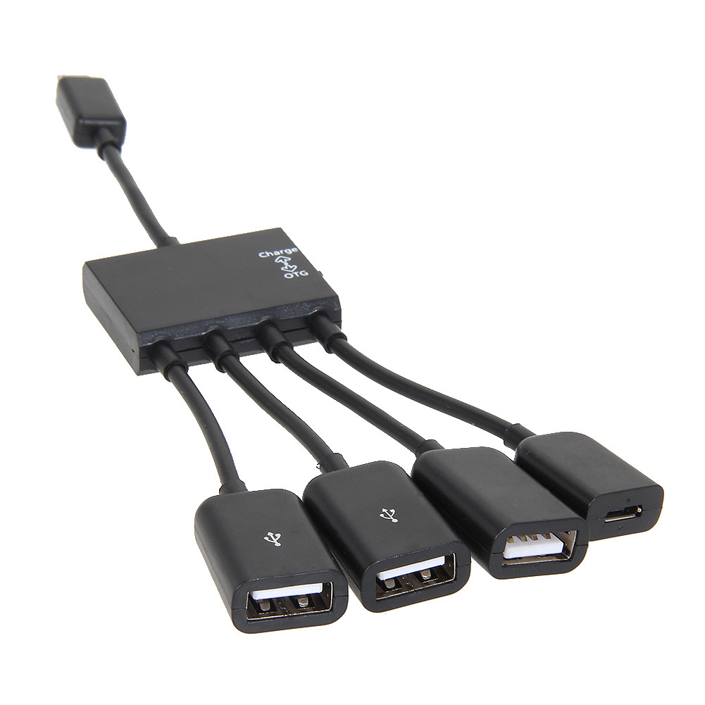4 Port Micro USB Power Charging OTG Hub Cable for Sumsung Android PC G