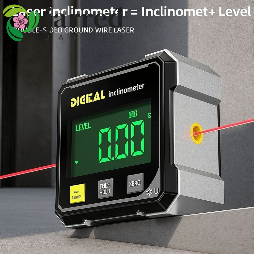 JARRED Display Angle Gauge, Four Sided Digital Display Level Protractor ...