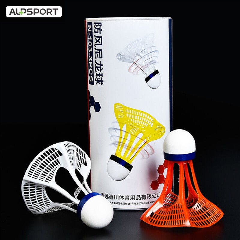 3PCS ALP FF Windproof Nylon Plastic Rubber Training Shuttlecocks ...