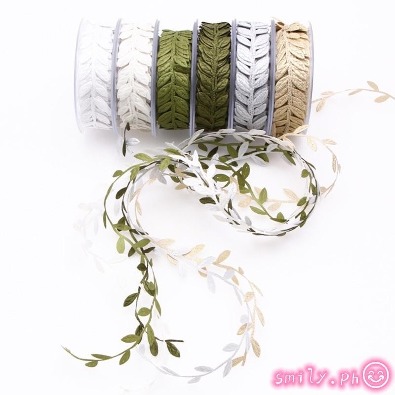 SMLILY Roll of Foliage Leaves Ribbon Decor Artificial Hanging Plant