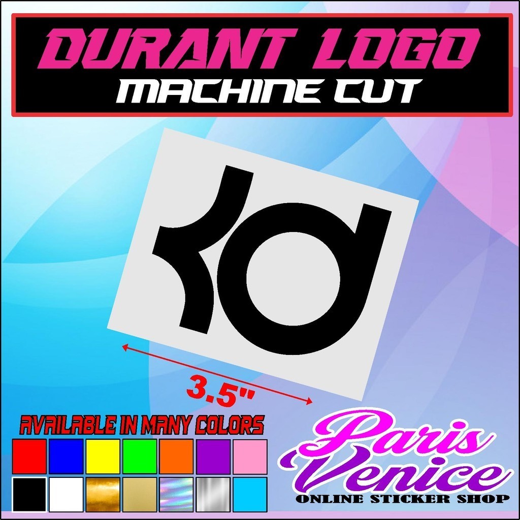 kevin durant logo machine cut diecut original sticker | Shopee Philippines