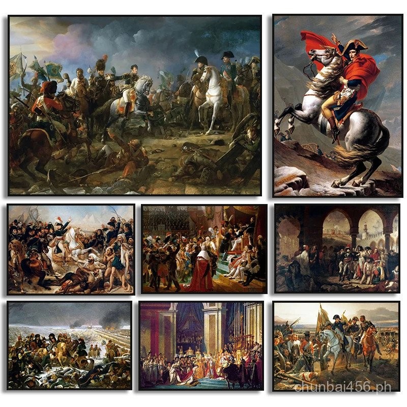 Napoleon Bonaparte Portrait Crossing The Alps Coronation of Napoleon I ...