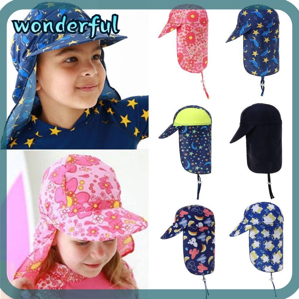 WONDER Sun Hat Outdoor Beach Cap Boy Girl UV Protection | Shopee ...