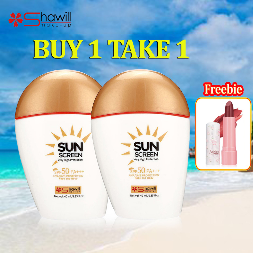 Shawill Sunscreen PF50 PA+++ High Sun Protection 2in1 Skin Sunblock ...