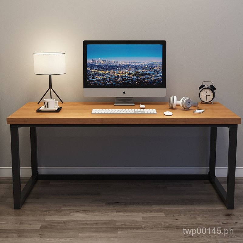 Solid Wood Computer Desk Desktop Simple Double Modern Table Home Desk ...