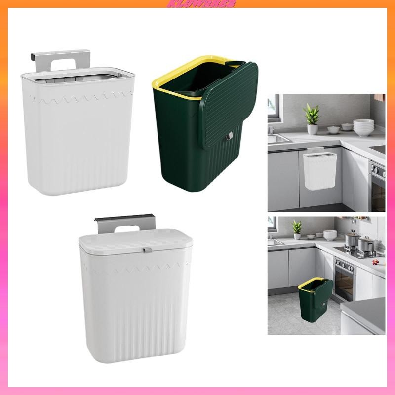[Kloware2] Kitchen Compost Bin Hanging Small Trash Can with Lid, Waste
