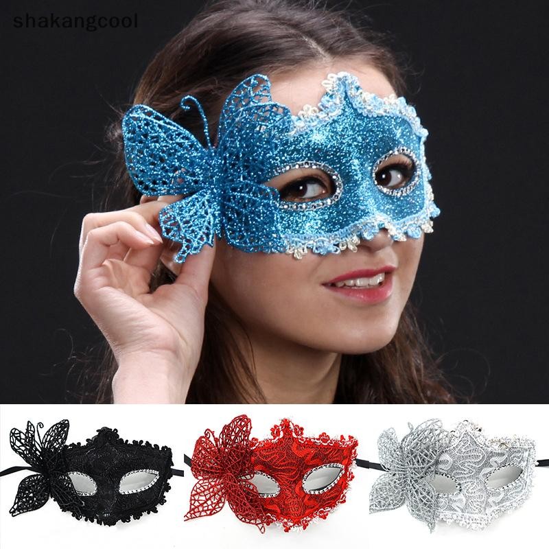 SCPH Side Butterfly Handheld Masquerade Masks Fashion Half Face Eye ...
