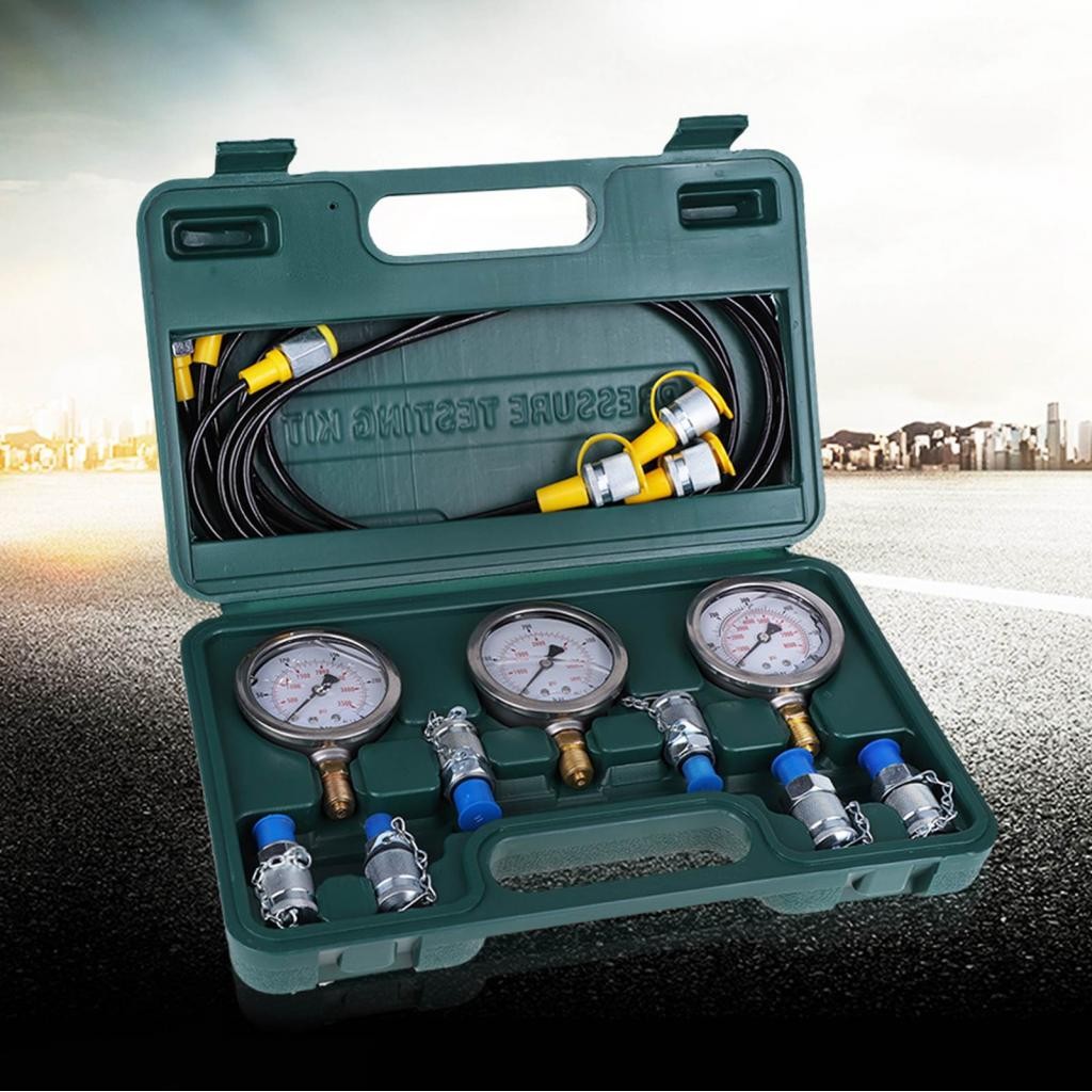 Excavator Hydraulic Pressure Test Kit With Testing Hose Coupling And