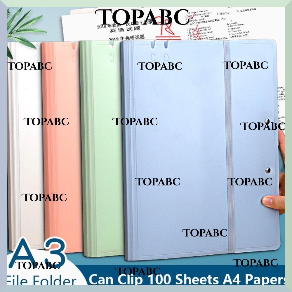 TOPABC A3 File Folder, Multifunction Strap Design Exam Paper Storage ...