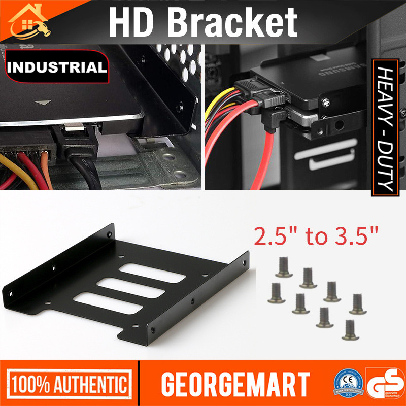 2.5 In To 3.5 In SSD HDD Holder Metal Mounting Adapter Bracket Computer ...